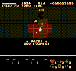 A pair with a times-2 bonus scores 200 points at 81 meters, a gold bar beside the tunnel