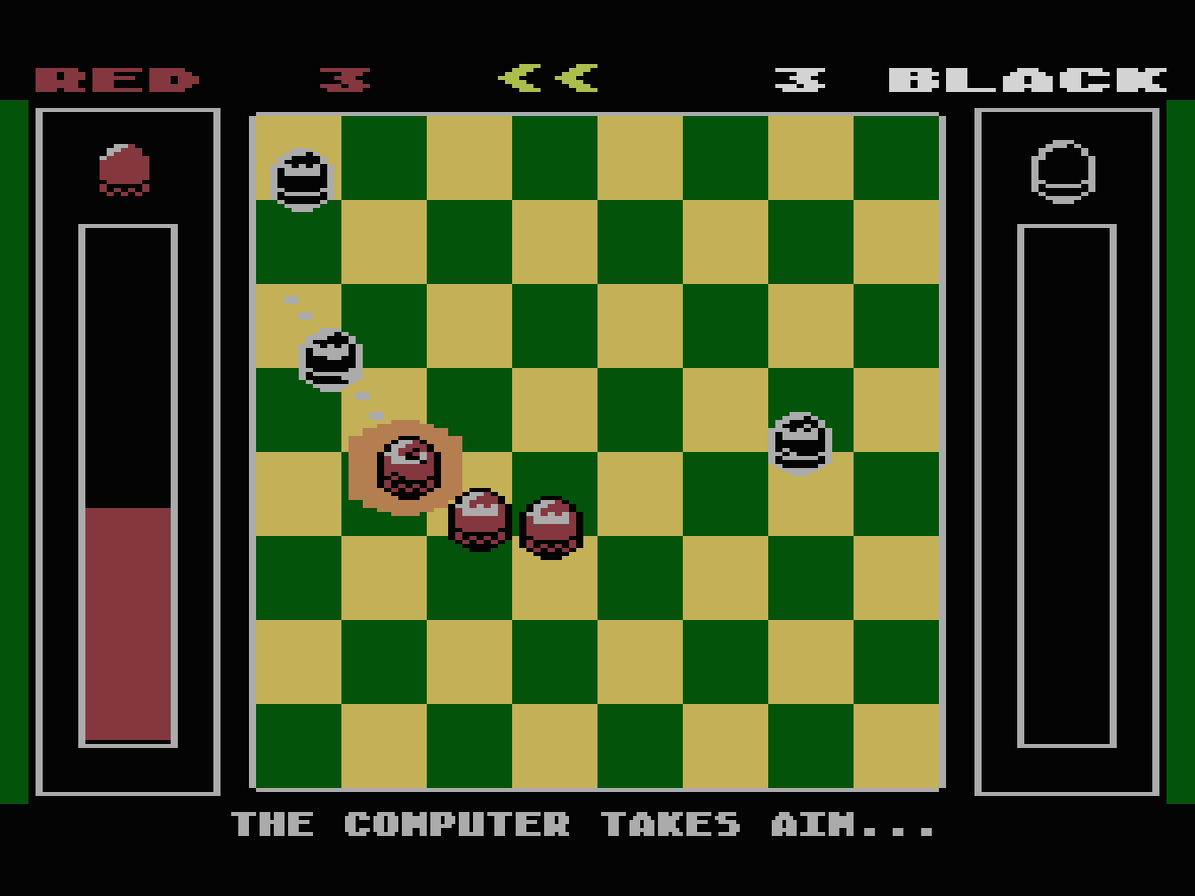 Violent Checkers: Atari 800 Edition