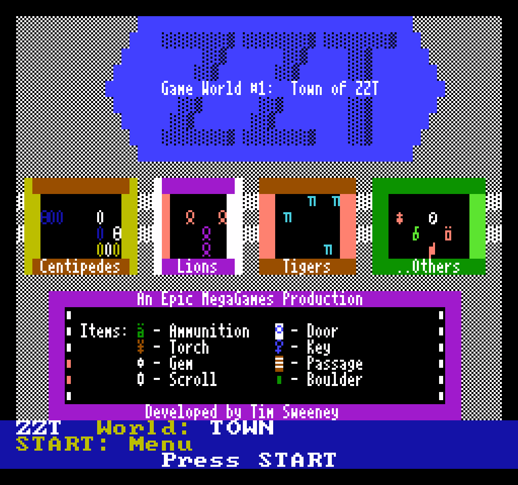 ZZT for the NES — Unofficial NES Port