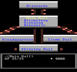 The Main Hall as a menu picture of grey boxes joined by pipes