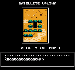 The satellite view as a missile crater builds up